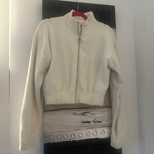 GYMSHARK whitney Cream Fleece Jacket